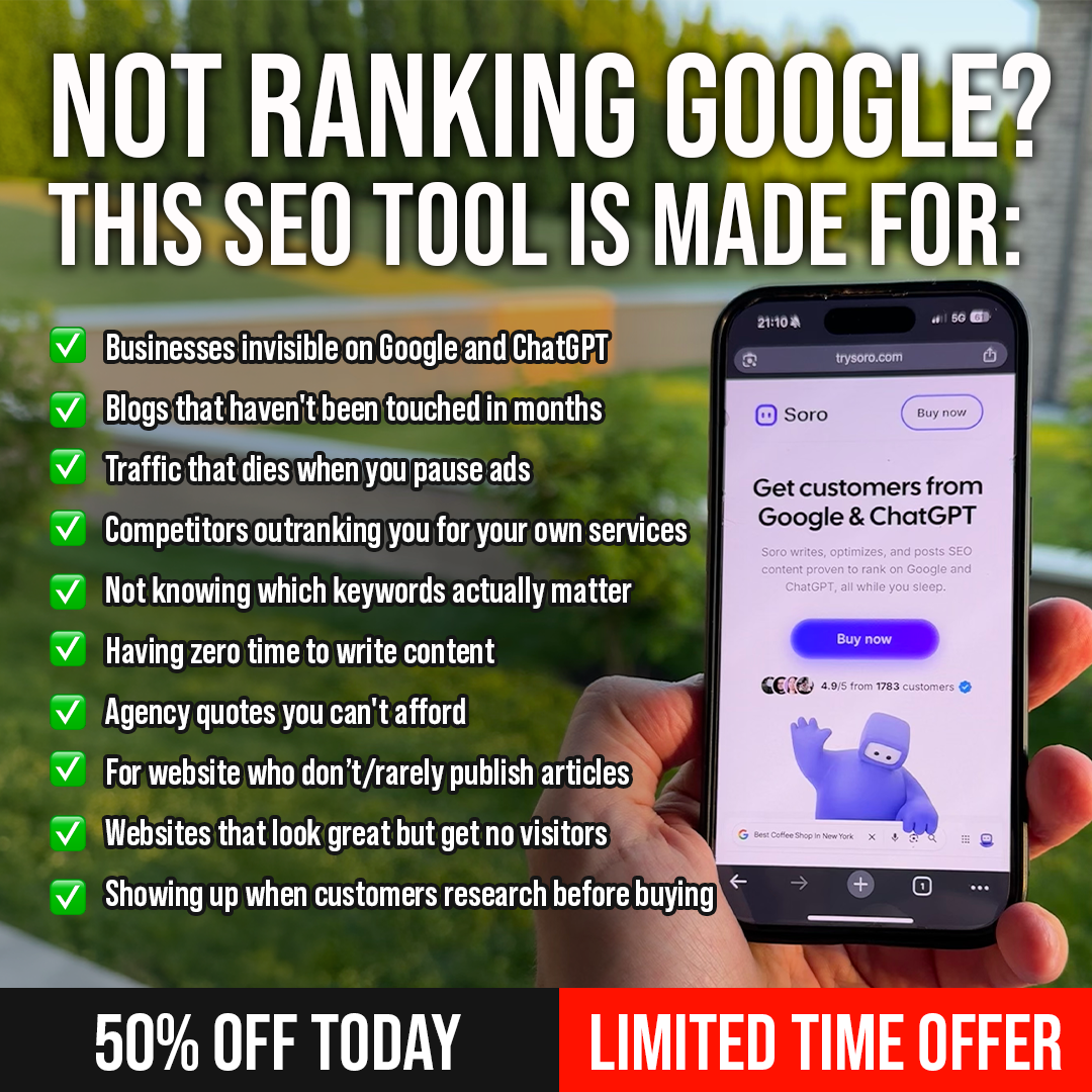 Soro SEO Facebook ad