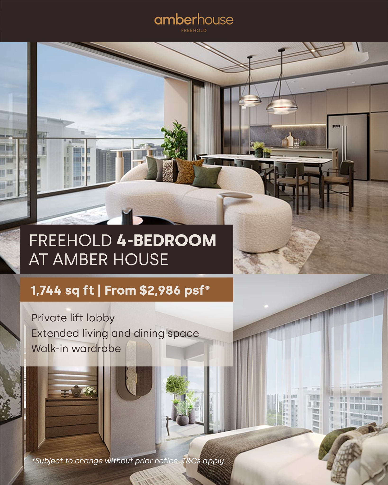 Far East Property Sales Facebook ad: Freehold 4-Bedroom at Amber House