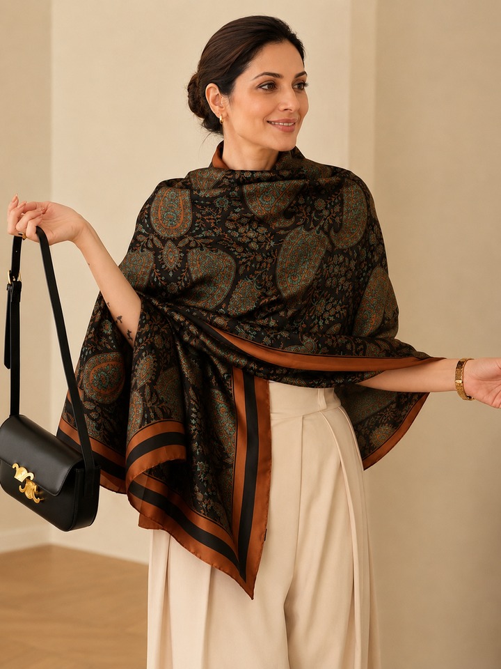 Westery Fashion House Facebook ad: Paisley Print Scarf, Back in Stock