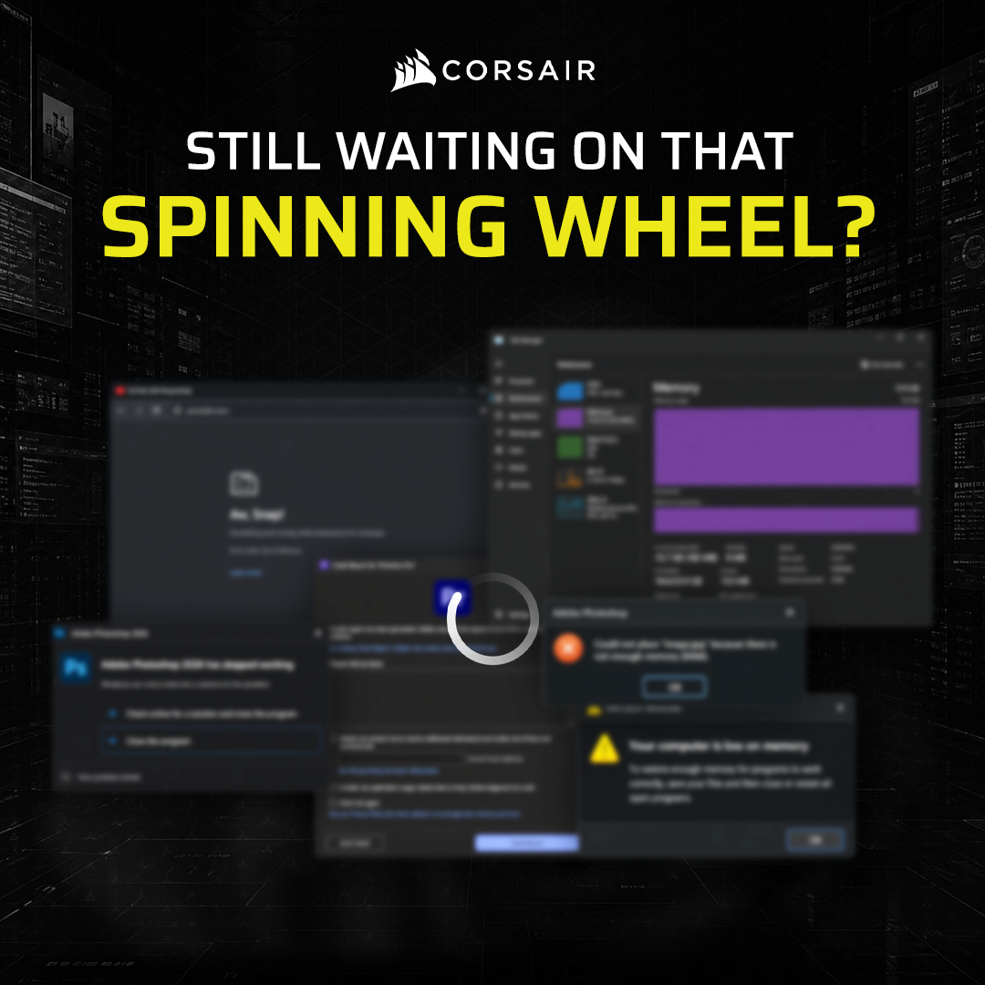 CORSAIR Facebook ad: Handle every open tab, app, and window without…