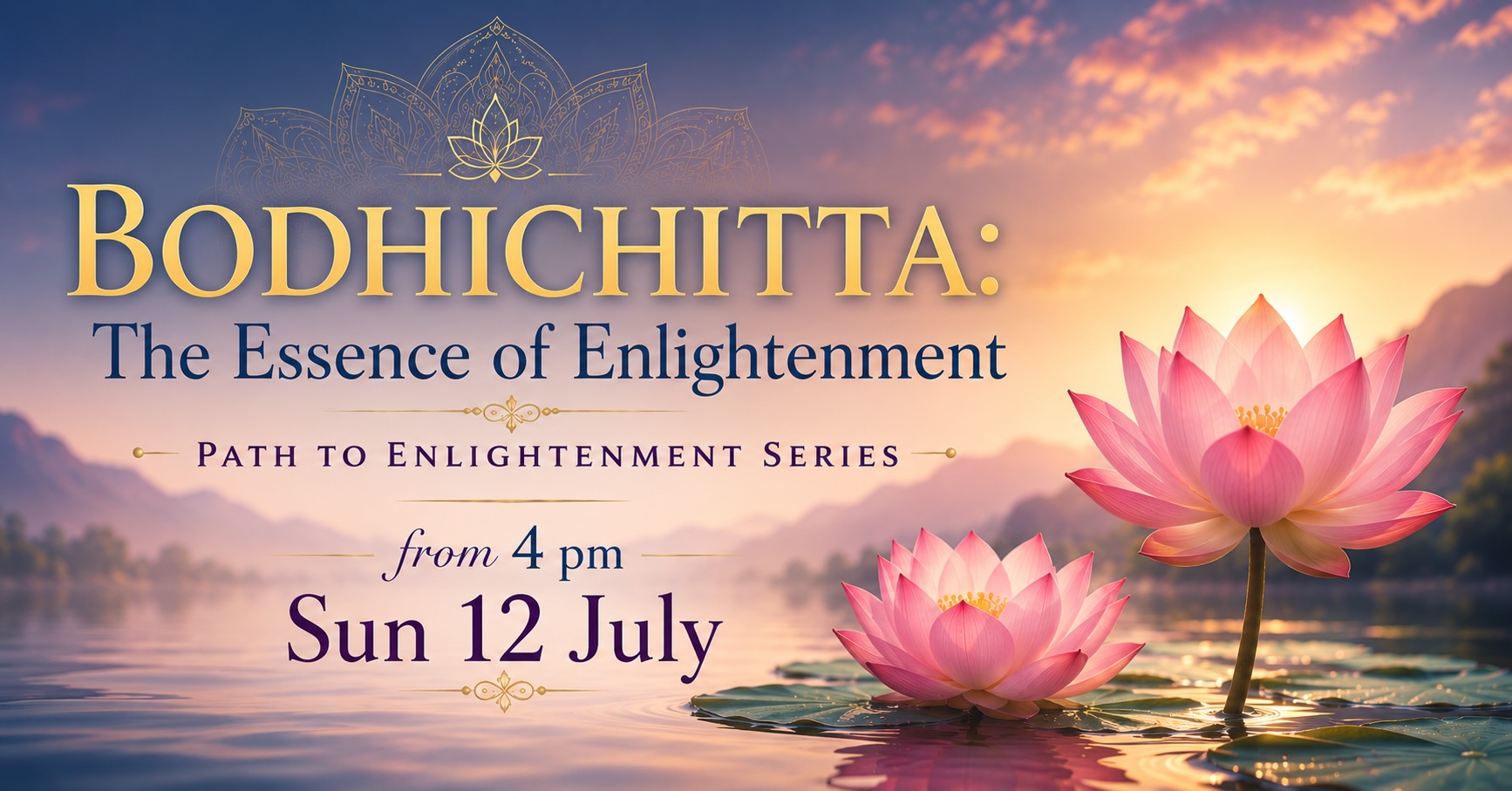 Tibetan Buddhist Society Facebook ad: Bodhichitta: the Essence of Enlightenment: Path to…
