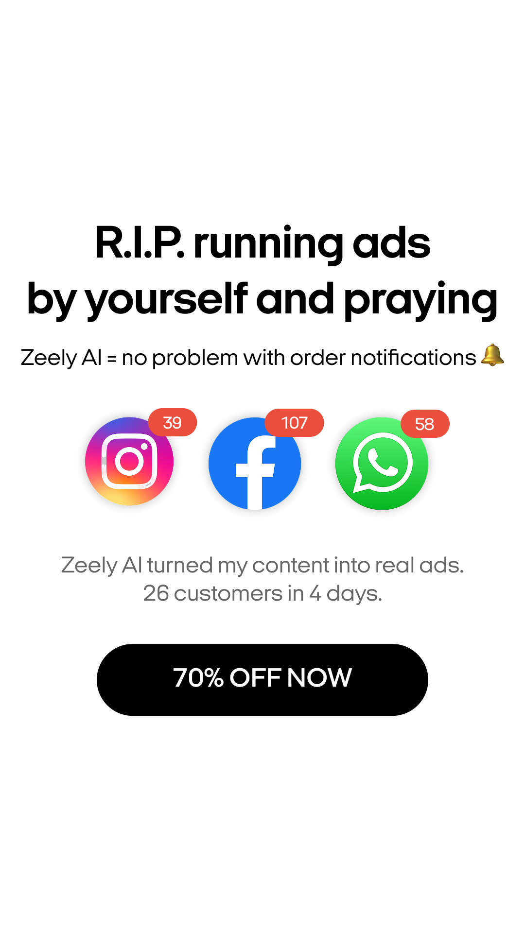 Zeely Facebook ad