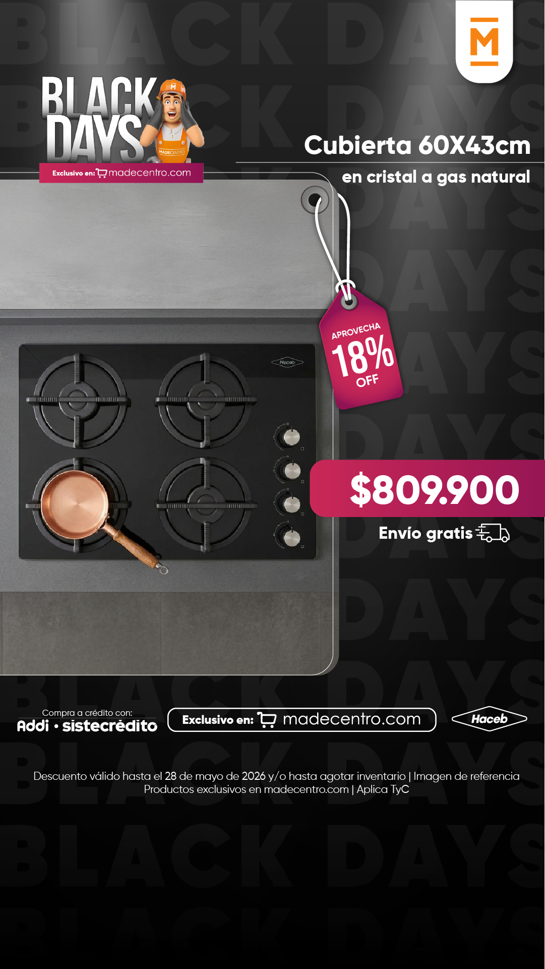 Madecentro Colombia SAS Facebook ad from May 20, 2026