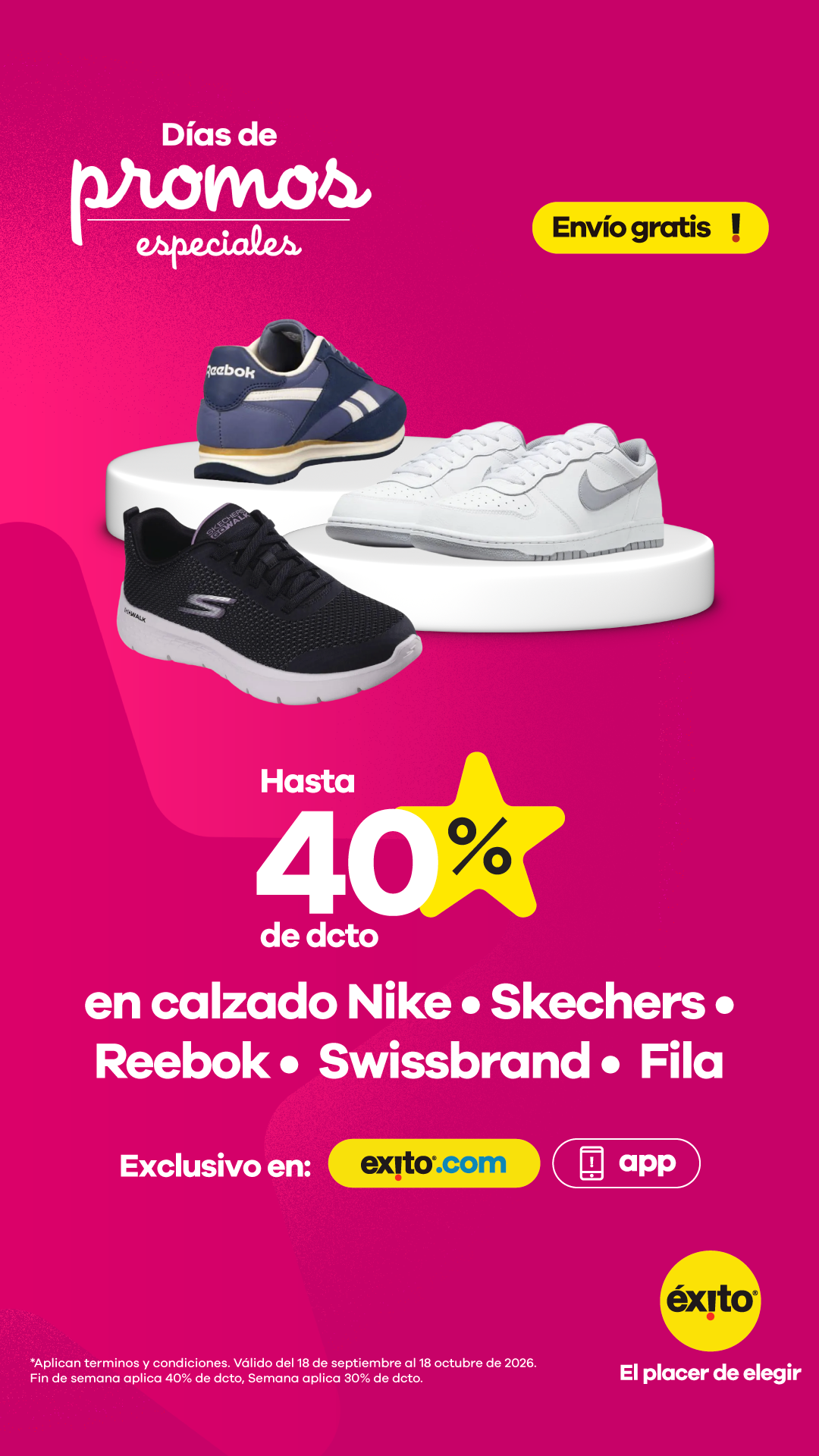 Moda Éxito Facebook ad: Miles de referencias