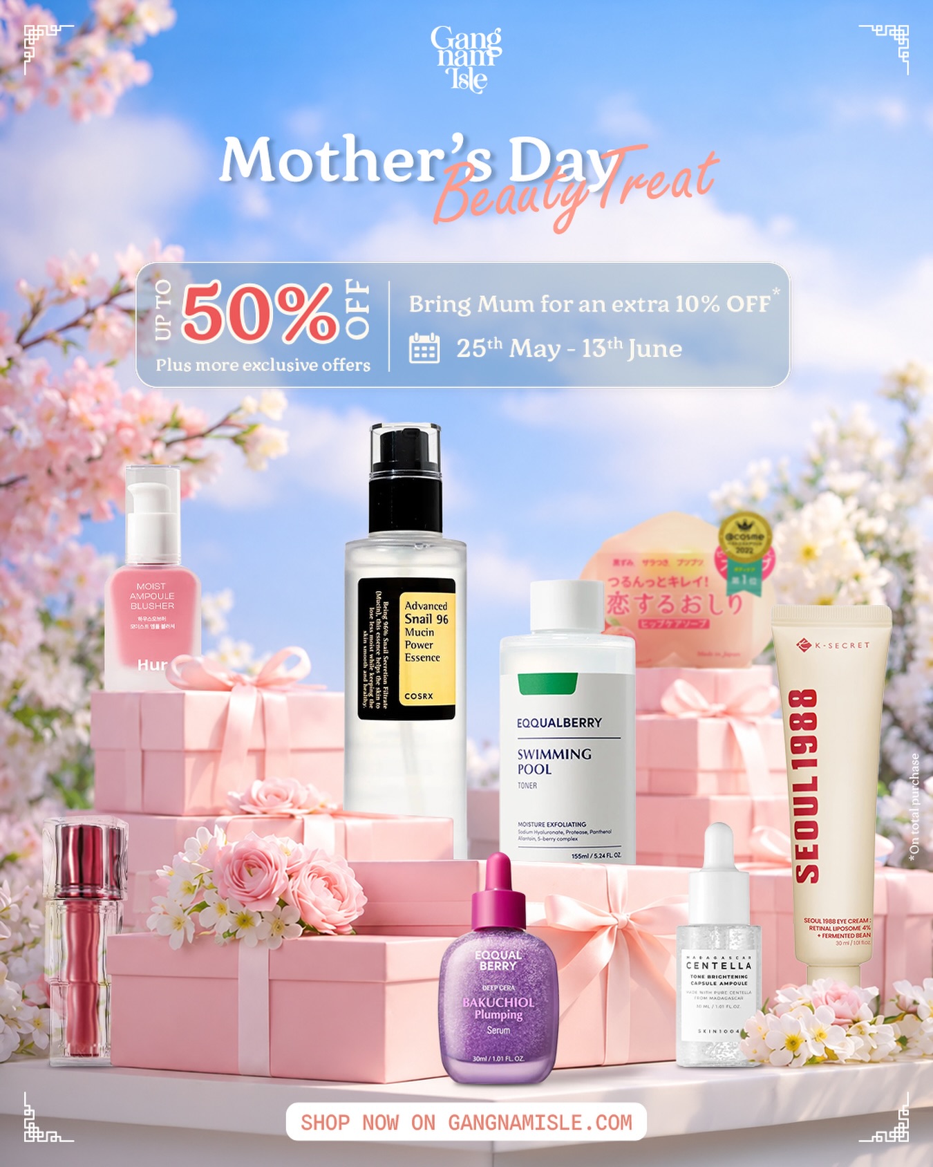 Gangnam Isle Facebook ad: Celebrate Mother’s Day with special beauty offers at…