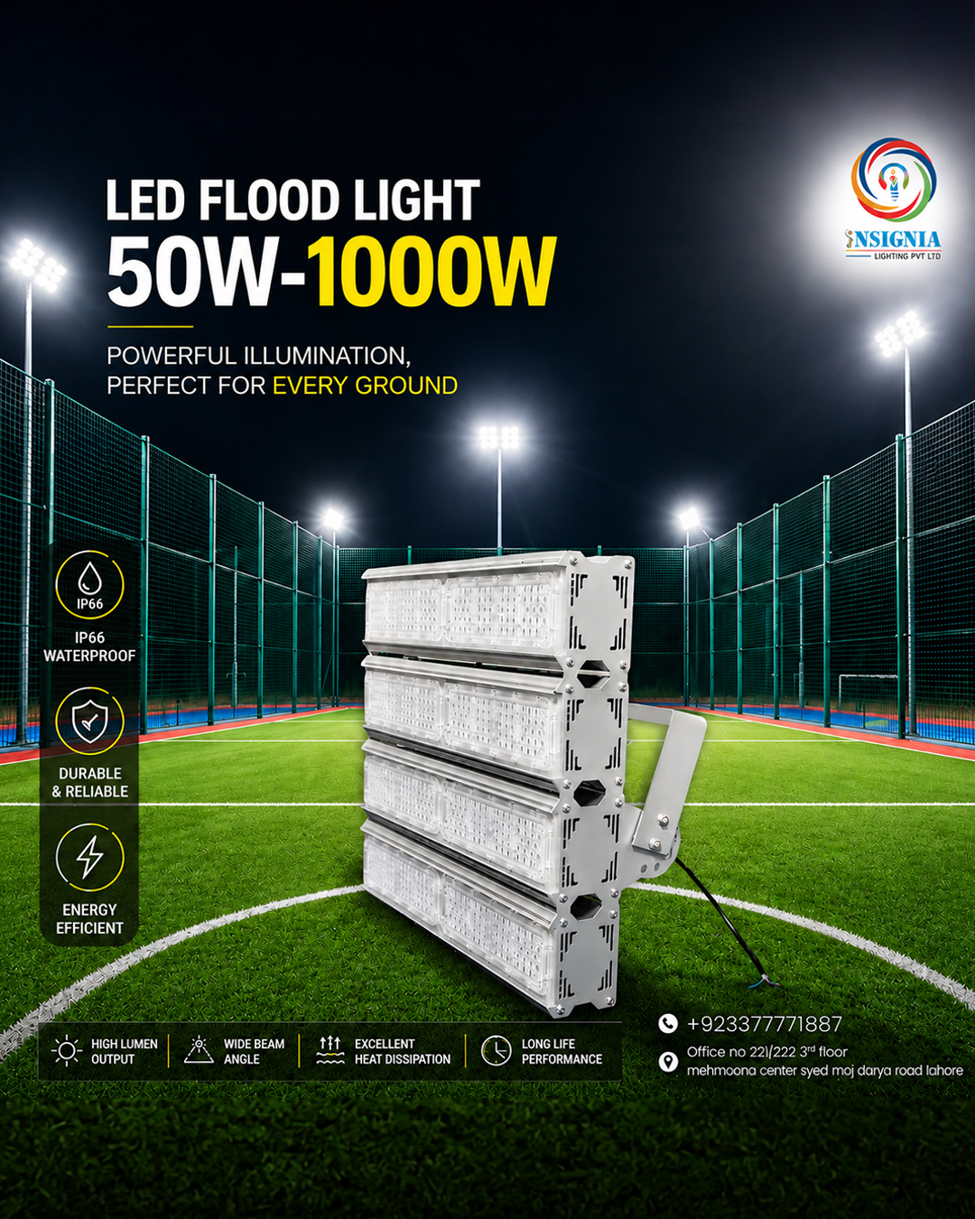Insignia Lighting Facebook ad: Industrial LED Lighting Manufacturer in Pakistan