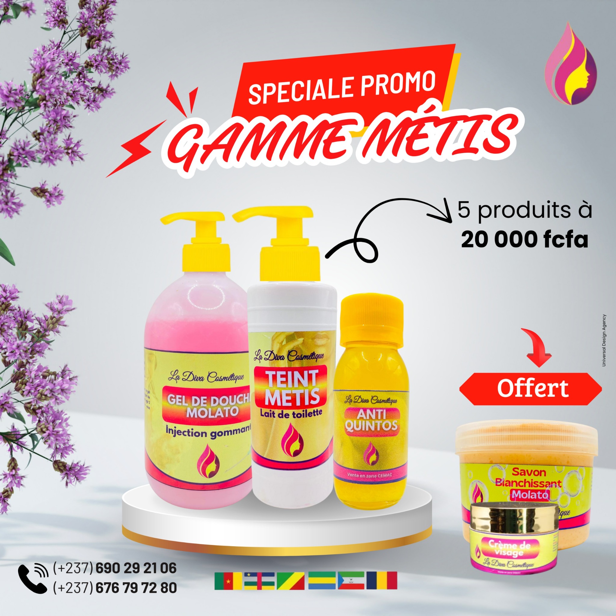 La DIVA cosmétique officiel Facebook ad: PROMO 20,000FRS