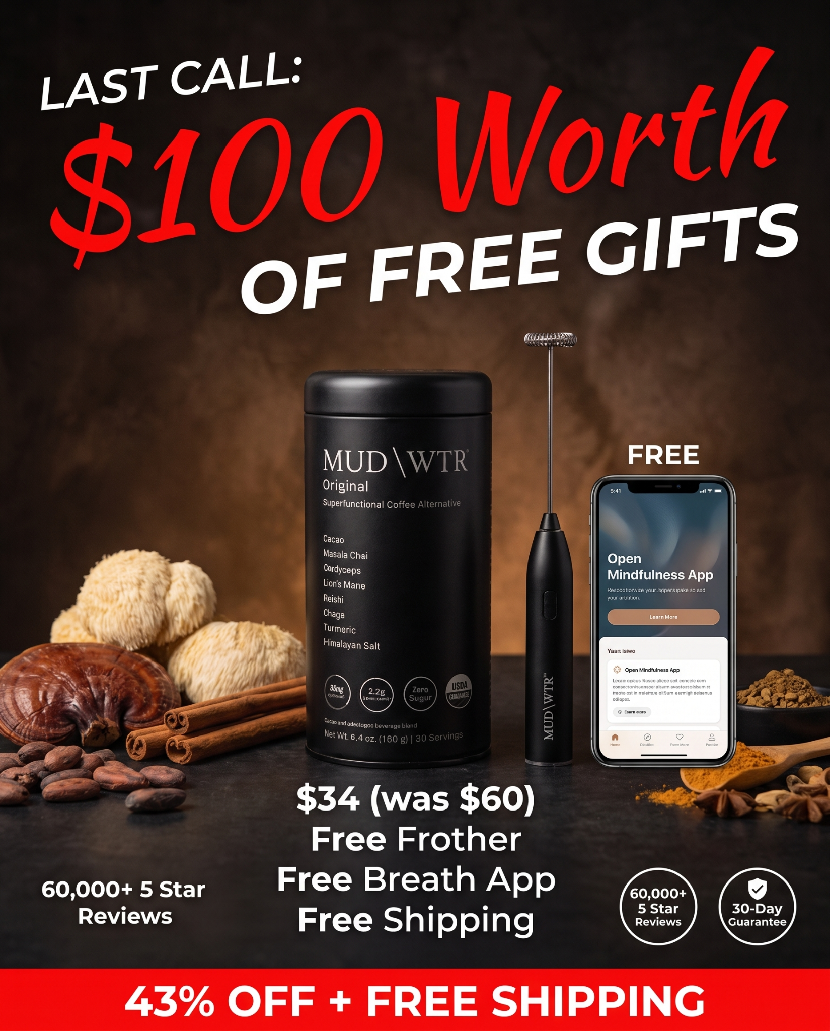 MUD\WTR Facebook ad