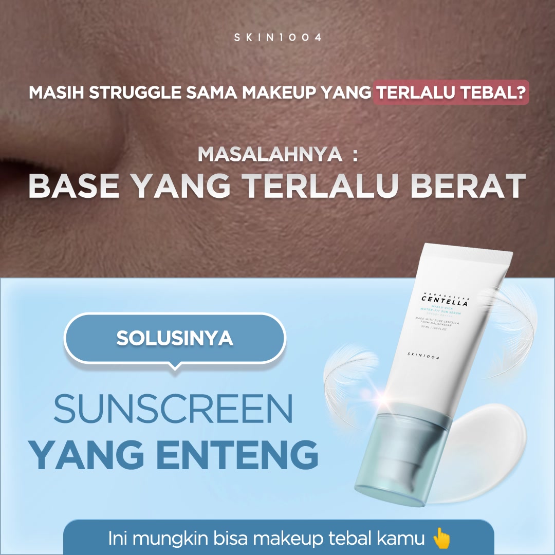 SKIN1004_Indonesia Facebook ad: Bye makeup crack dengan SPF yang ringan