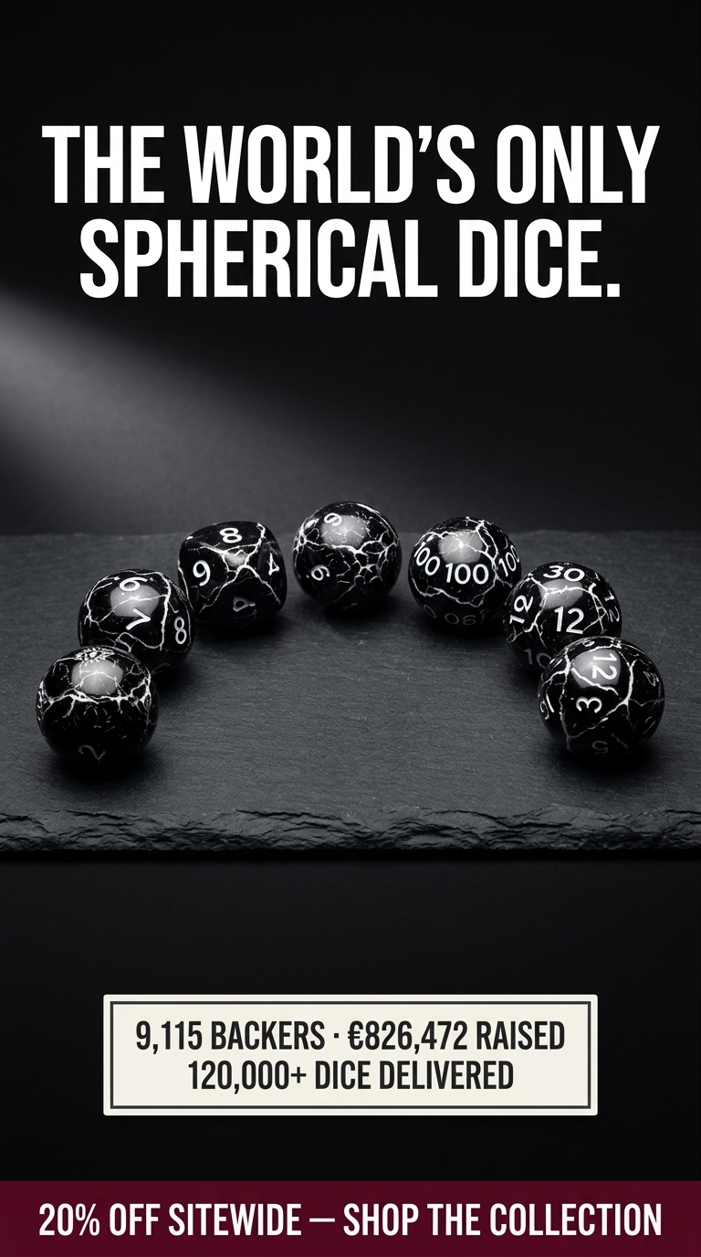 Orbidice Facebook ad: Dice collectors going wild for this