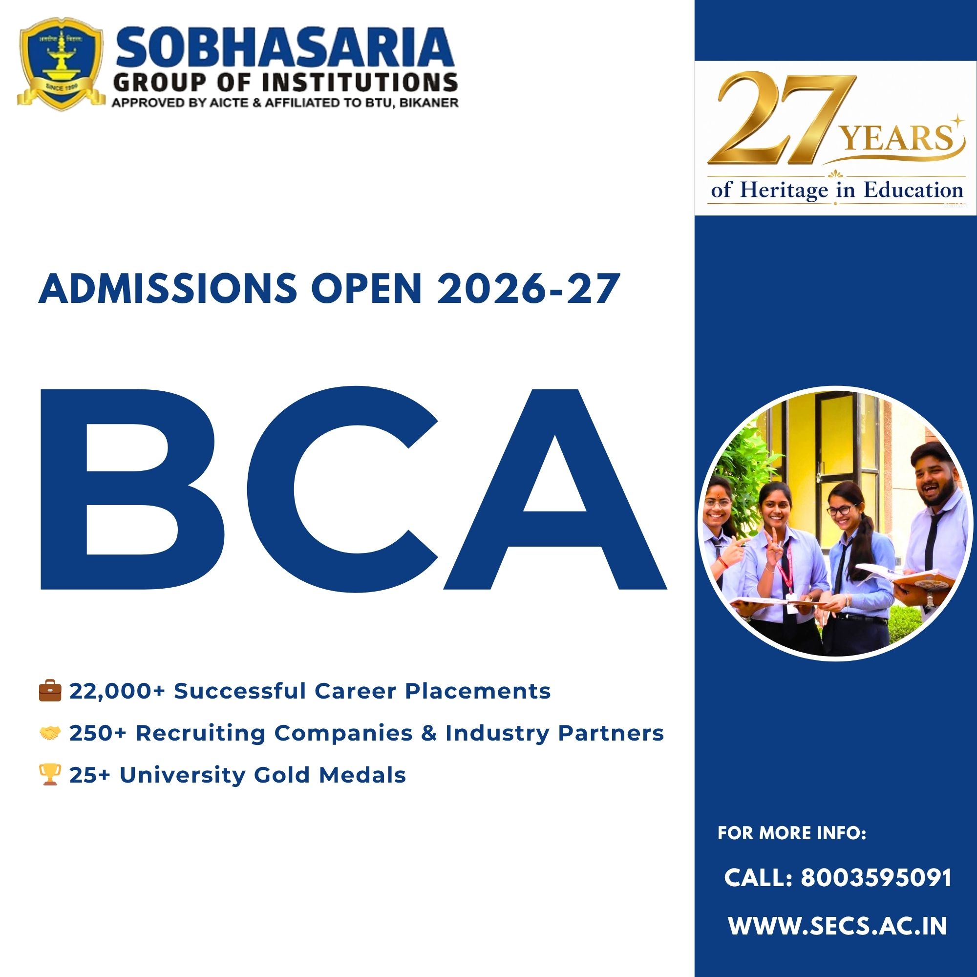 Sobhasaria Group of Institutions Facebook ad