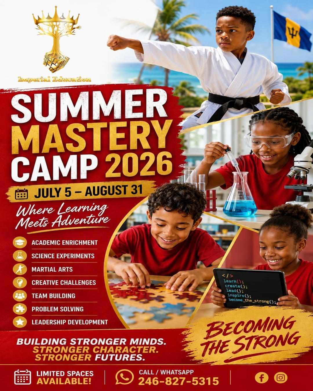 Imperial Education Barbados Facebook ad: Imperial’s Summer Camp Registration 2026