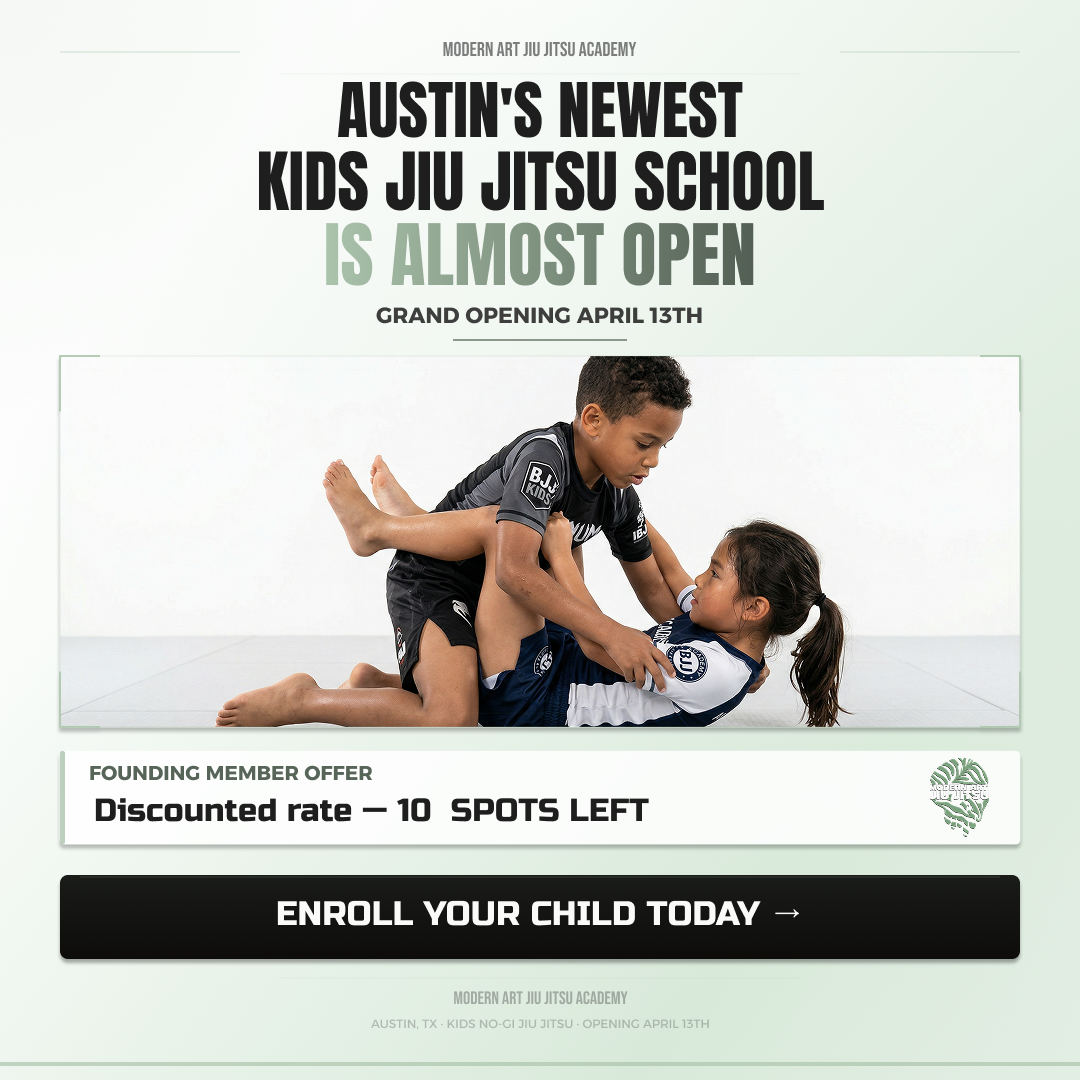 Modern Art Jiu Jitsu Facebook ad: Secure Your Child's Spot Today
