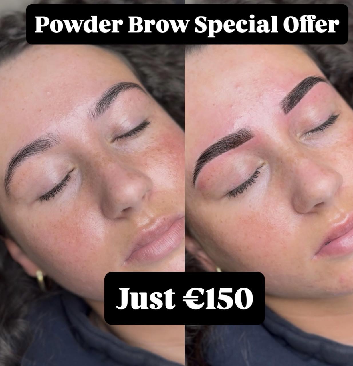 Cliona Kelly Facebook ad: Powder Brows only €150 for a limited time!