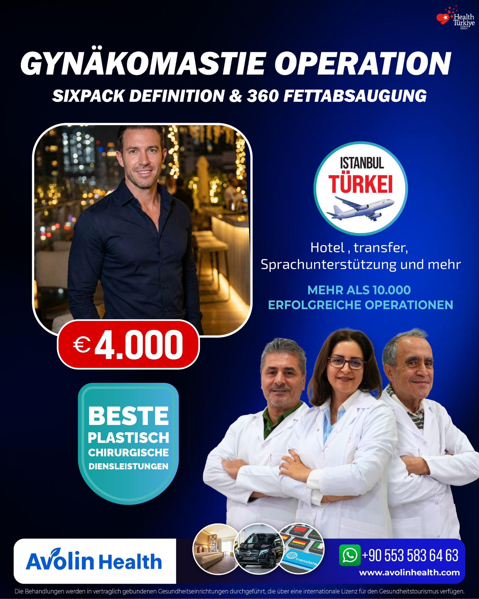 Avolin Health Turkey Facebook ad: Das Beste der Türkei / Ästhetische Chirurgie in Istanbul…