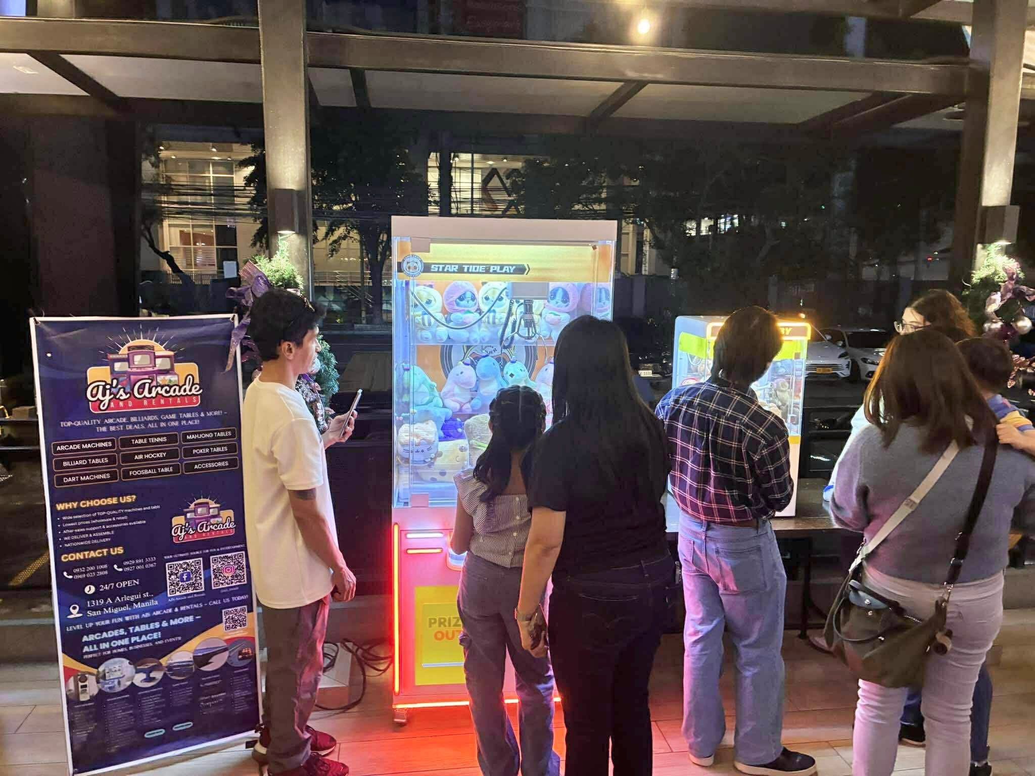 AJ's Arcade and Rentals Facebook ad: Level up your event!