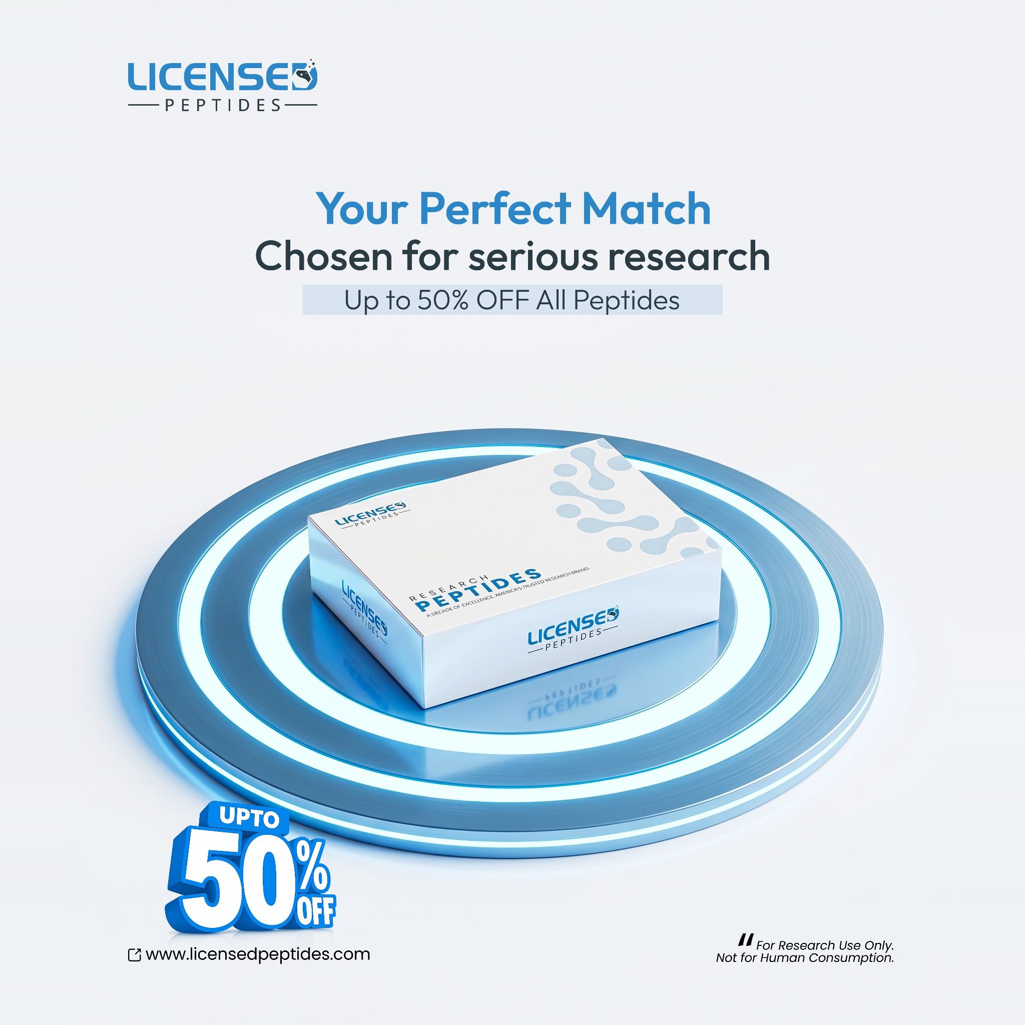 Licensed Peptides Research Updates Facebook ad