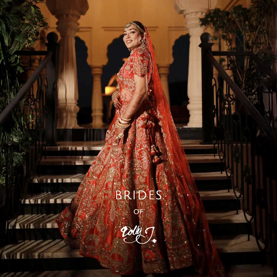 Dolly J Facebook ad: Real brides, real celebrations, couture lehengas that…