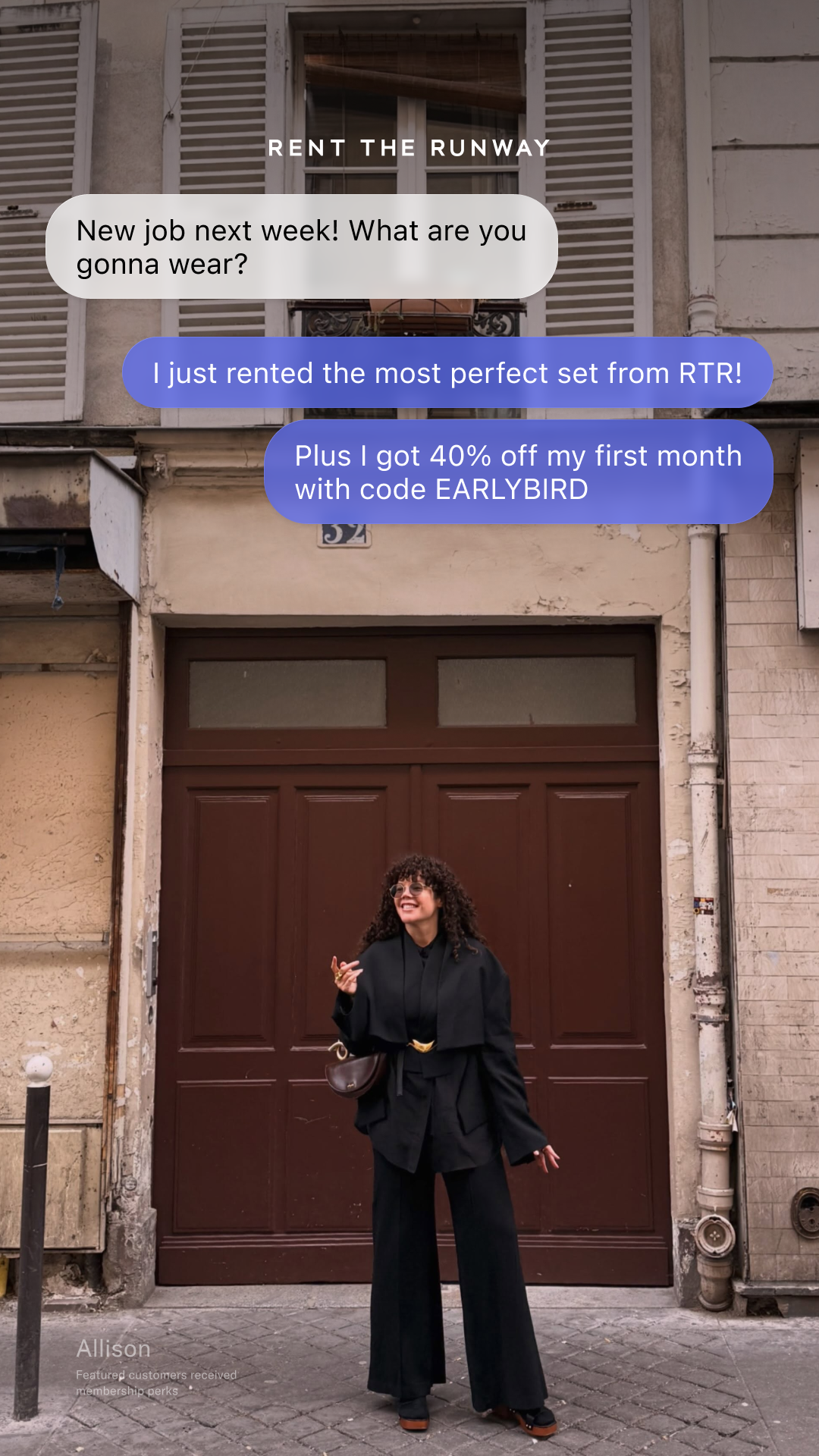 Rent The Runway Facebook ad