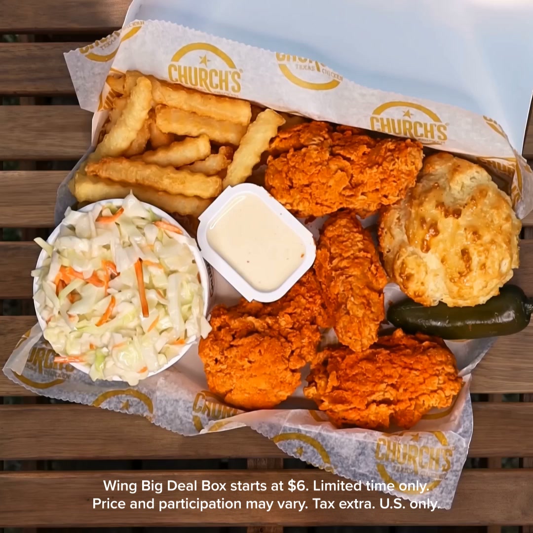Church’s Texas Chicken Facebook ad: Pick Your Box. Pick Your Rub.