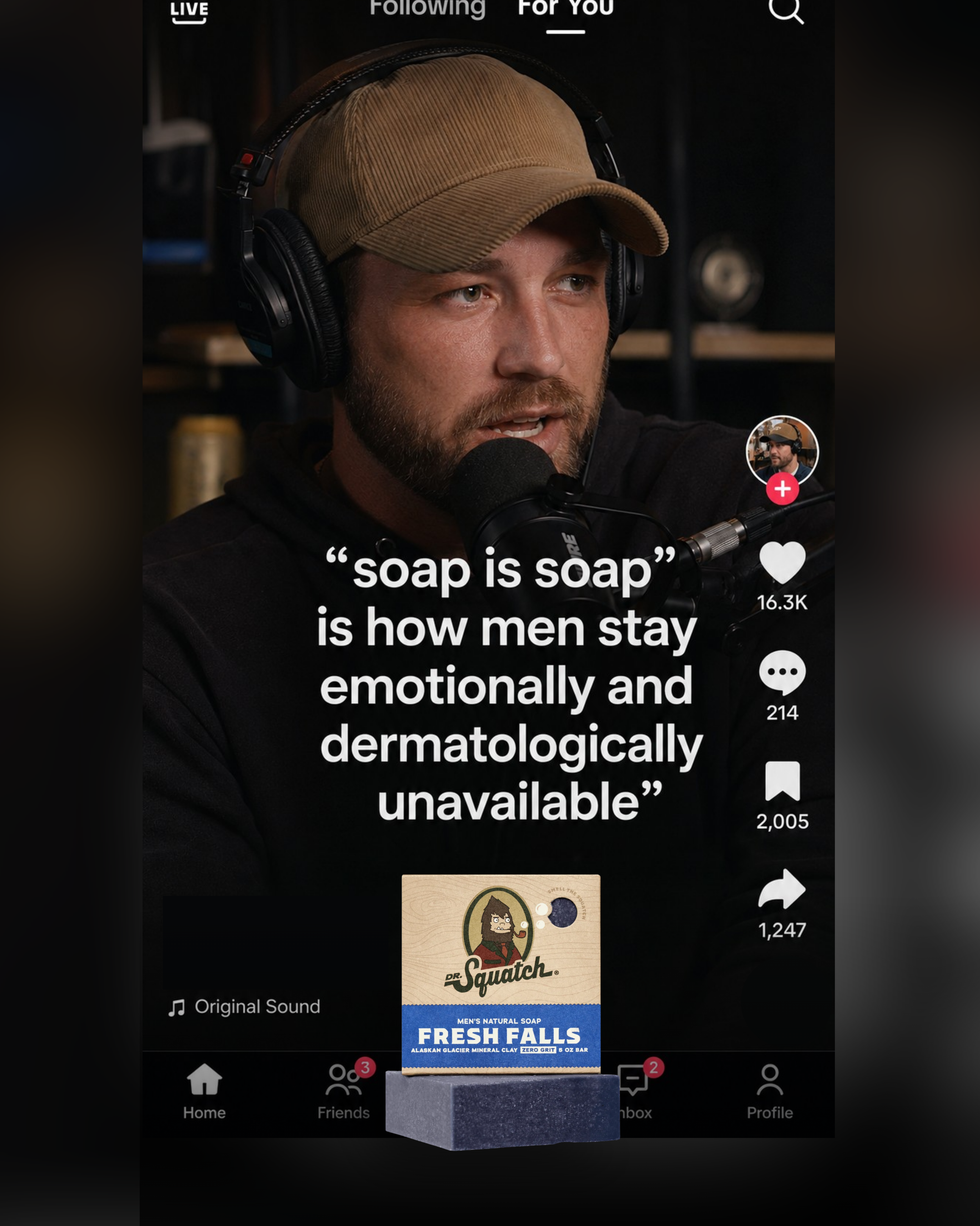 Dr. Squatch Facebook ad