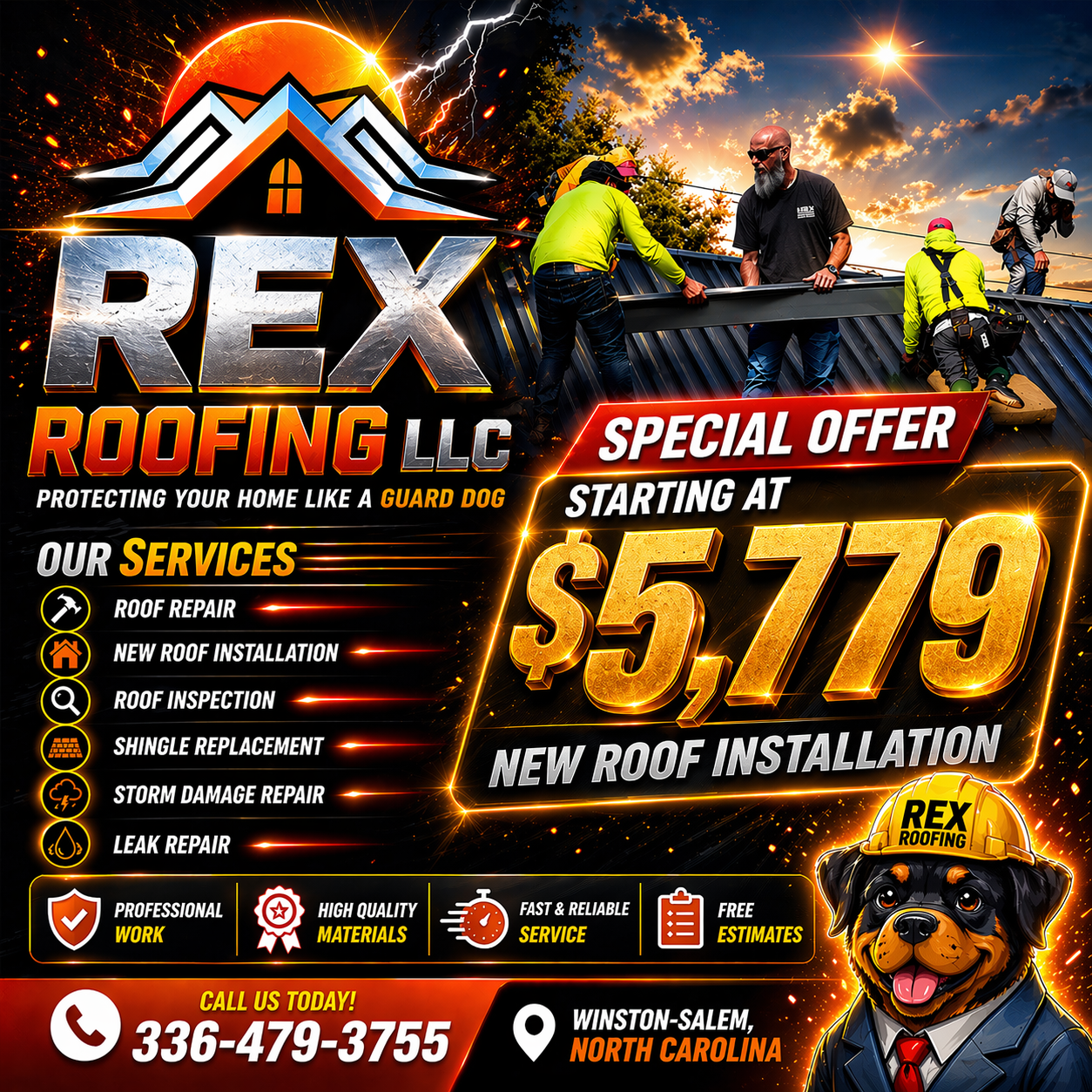 Rex Roofing LLC Facebook ad