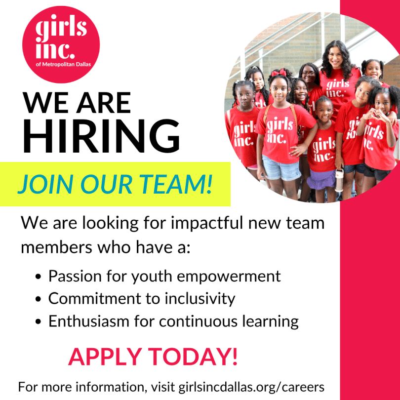 Girls Inc of Metropolitan Dallas Facebook ad: Careers | Inspiring All Girls to be Strong, Smart & Bold
