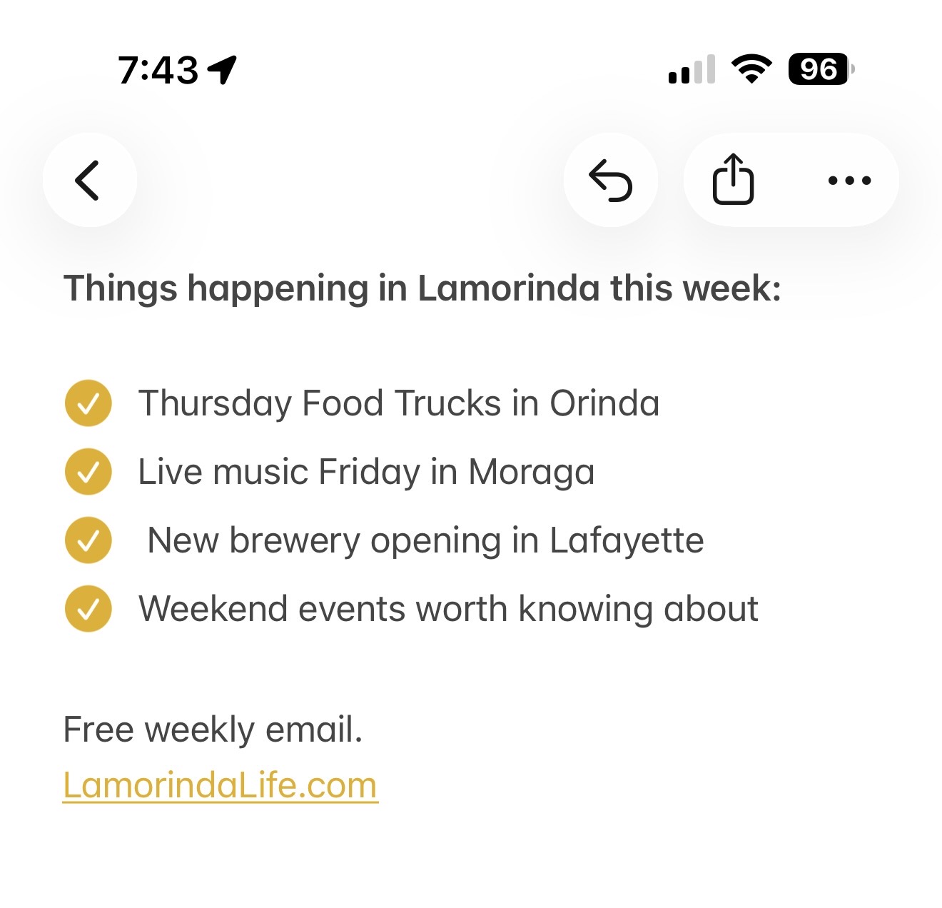 Lamorinda Life Facebook ad