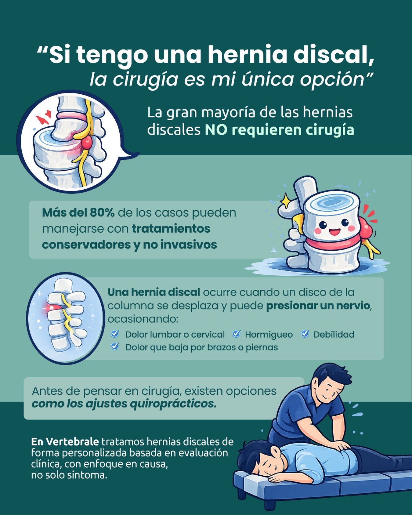 Vertebrale Facebook ad: ¿Tienes una hernia discal y te dijeron que…