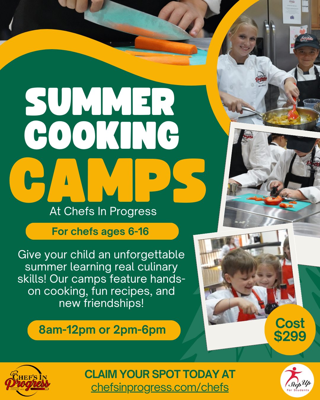 Chefs In Progress Facebook ad: Turn up the heat this summer!