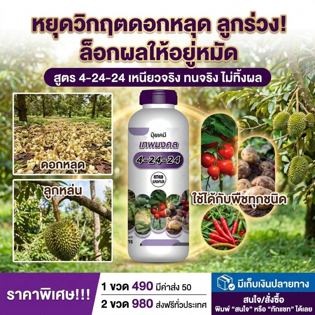 ปุ๋ยน้ำตราเทพมงคล เพื่อนแท้เกษตรกร Facebook ad
