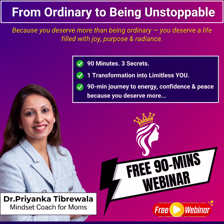 Parentingwithpriyanka Facebook ad: Free 90-Min Masterclass, From Ordinary to Unstoppable for…