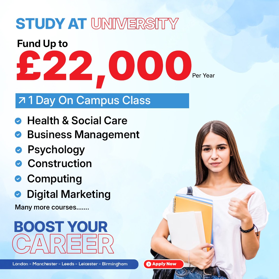 UK Degree NOW Facebook ad from Mar 3, 2026