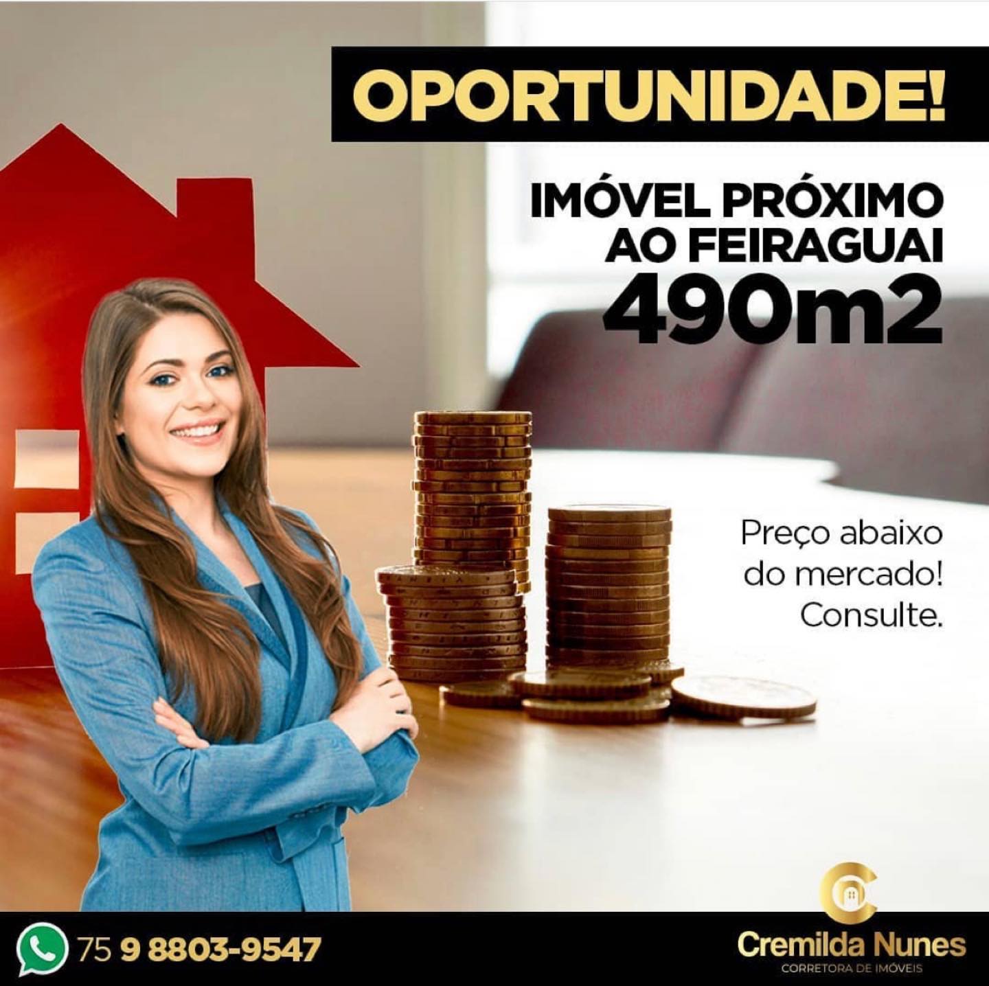 Cremilda Nunes Imóveis Facebook ad: Excelente imóvel comercial com área de 498m2, vizinho…
