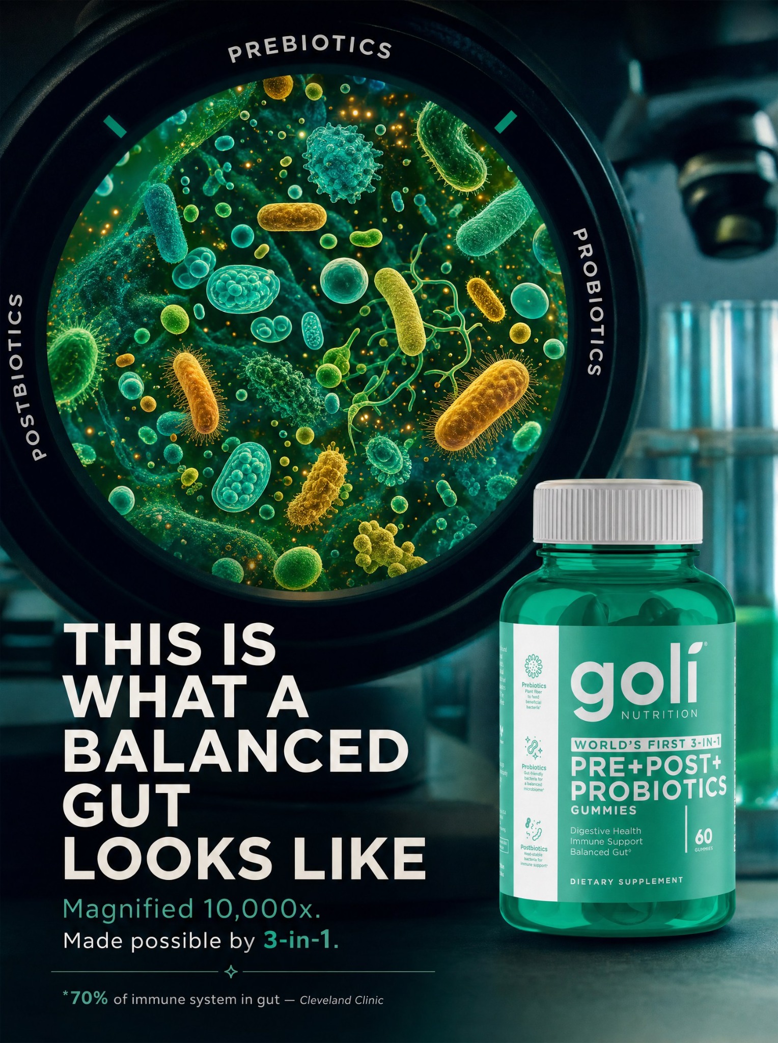 Goli Facebook ad: OVER 60% OFF + 100% FREE Shipping