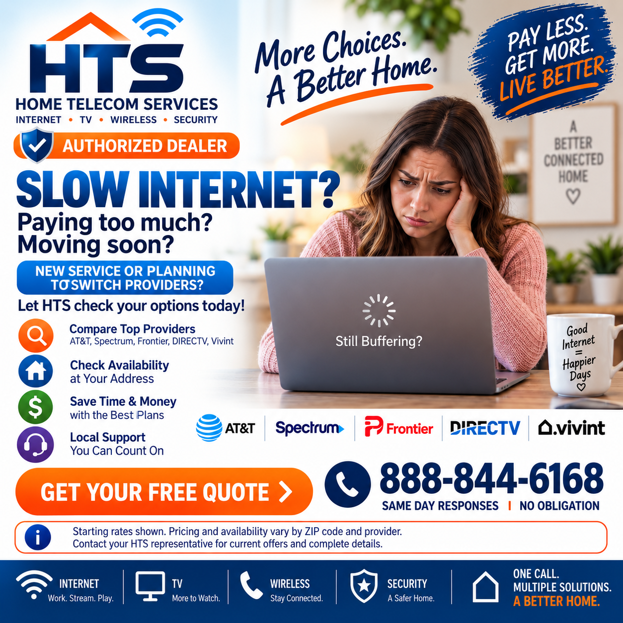 Home Telecom Services Facebook ad: Compare & Save