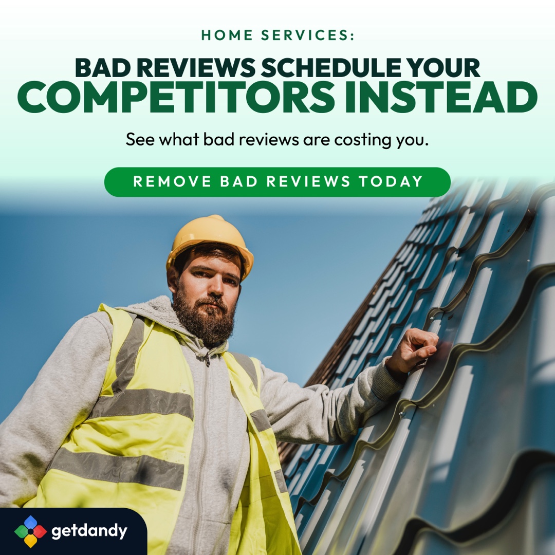GetDandy Facebook ad: Bad reviews book your competitors' jobs