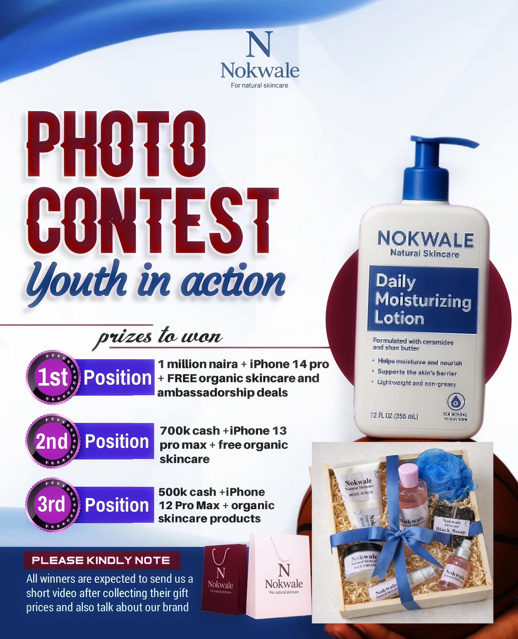 Nokwale Skincare Facebook ad: Send A Message on whatsapp To Register