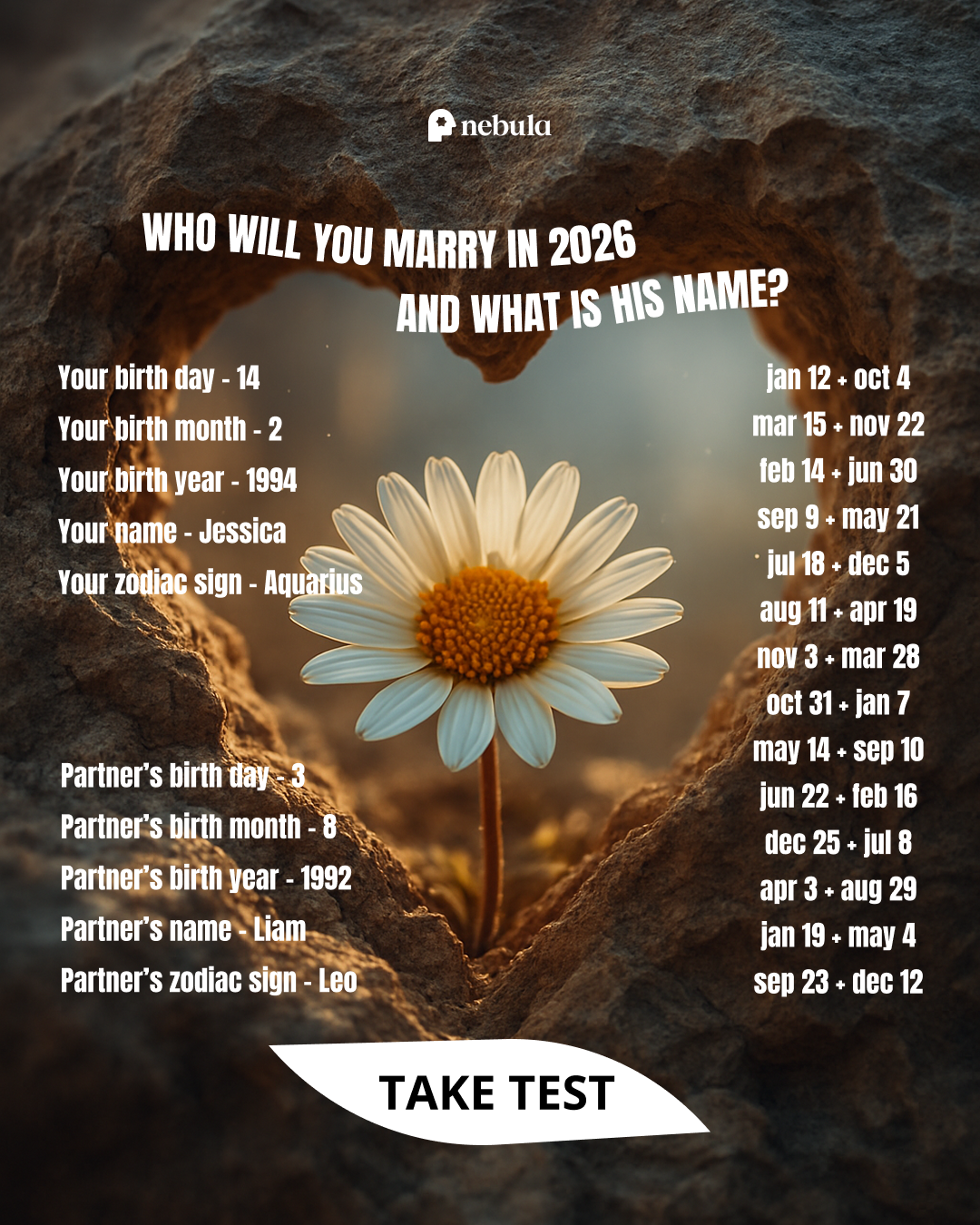 Nebula: Marriage Compatibility Facebook ad