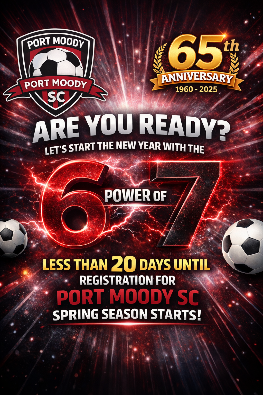 Port Moody Soccer Club Facebook ad: ARE YOU READY?
