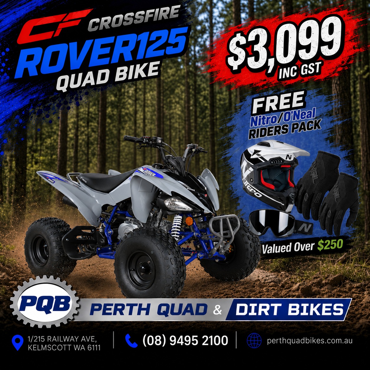 Perth Quad Bikes Facebook ad from Sep 3, 2026