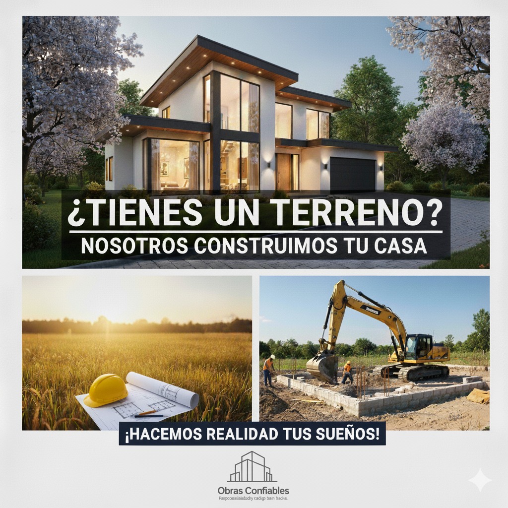 Obras Confiables Facebook ad: Constructores profesionales a tu servicio.