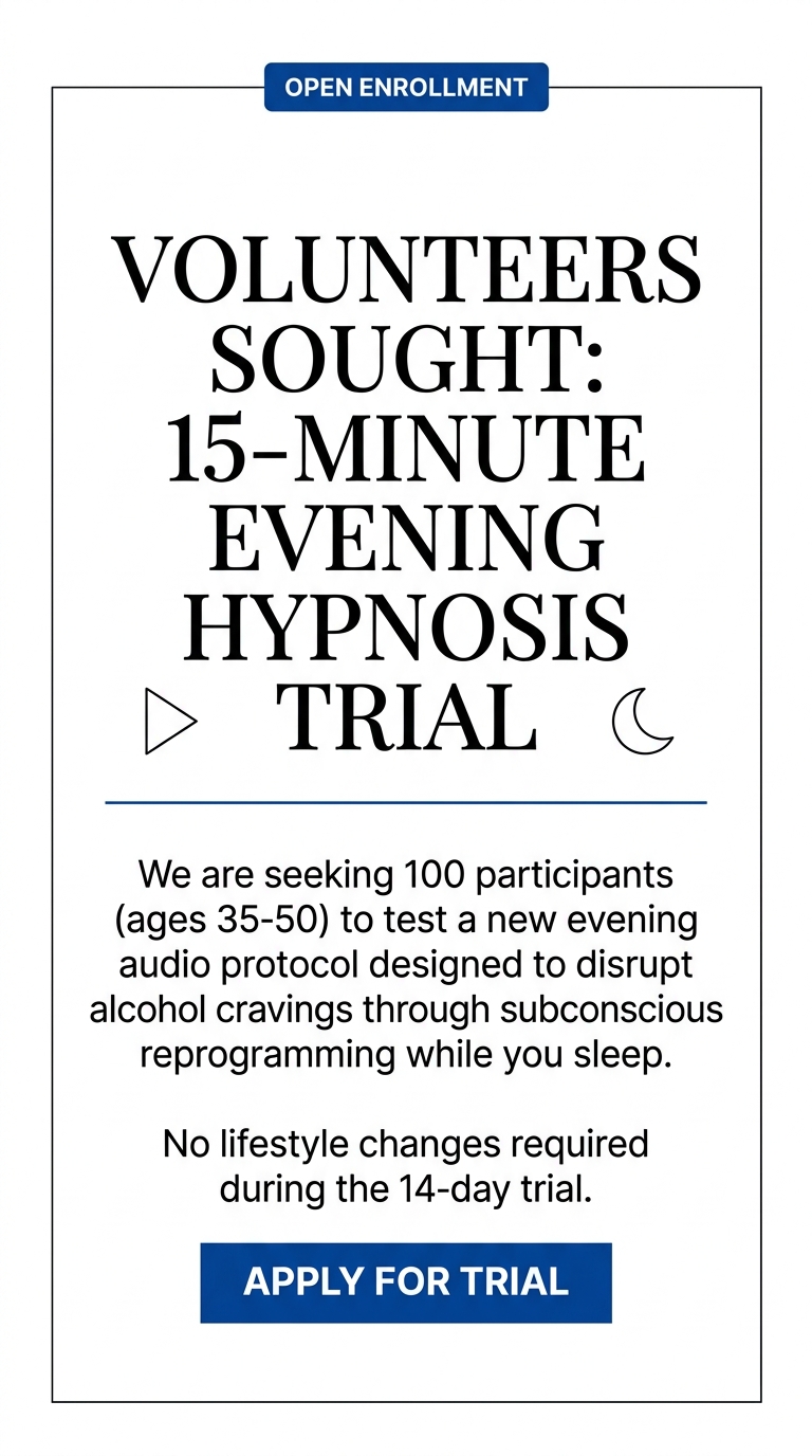 Hypnosis to Stop Drinking Facebook ad