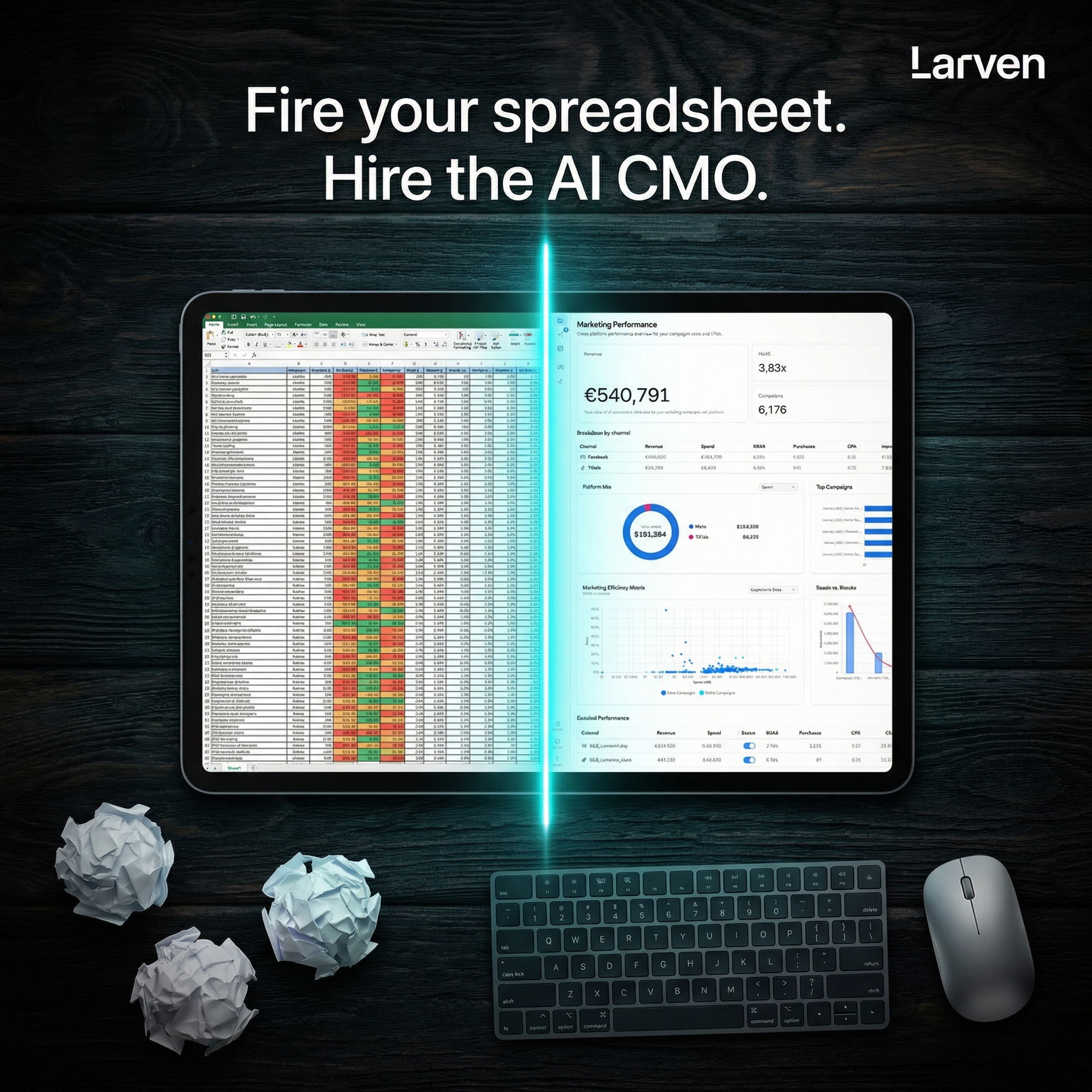 Larven AI Facebook ad