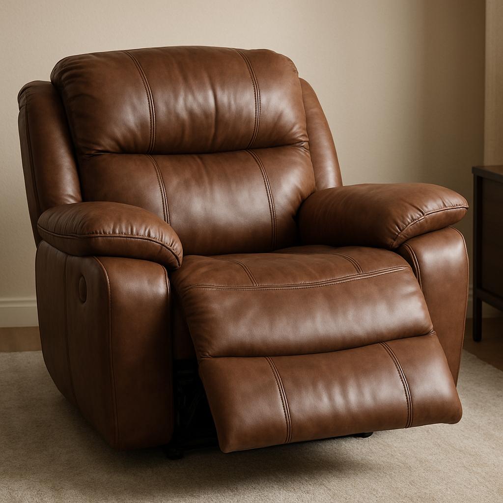 QuickSearches Guidance Facebook ad: Explore Easy Standing With Leather Riser Recliners.