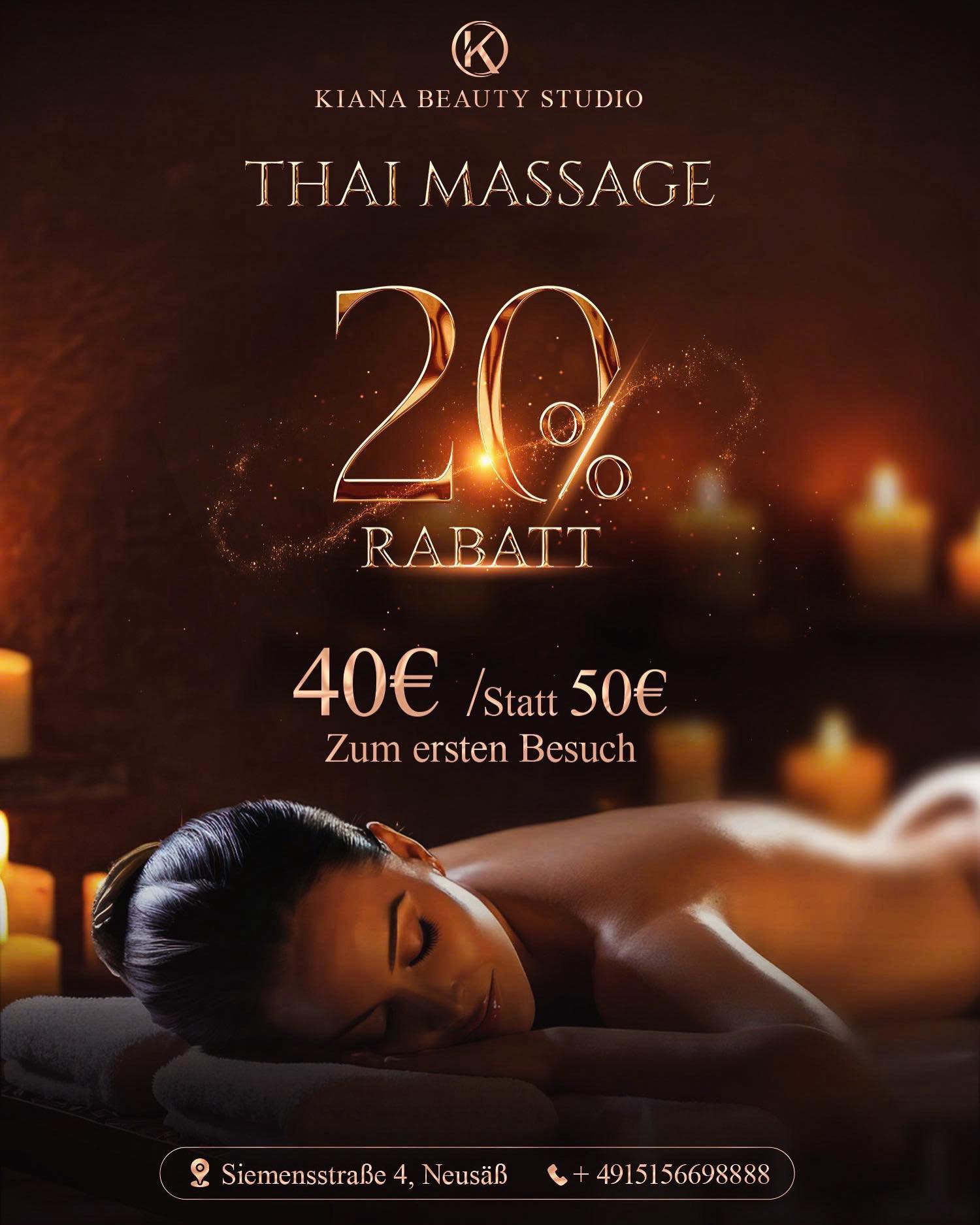 Kiana Beauty Studio by Hoang Anh Facebook ad: THAI MASSAGE IN NEUSÄß (BEI AUGSBURG)