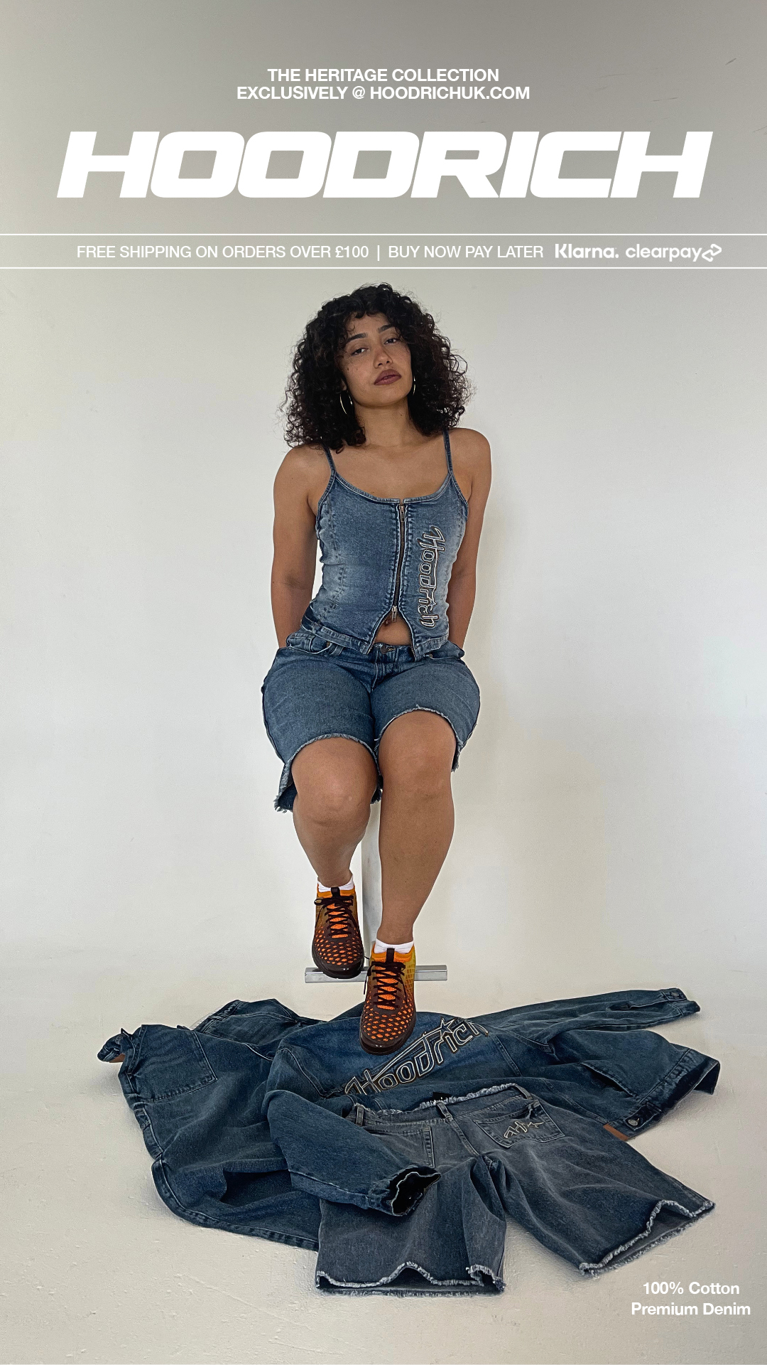 Hoodrich Facebook ad: SHOP THE HERITAGE DENIM COLLECTION