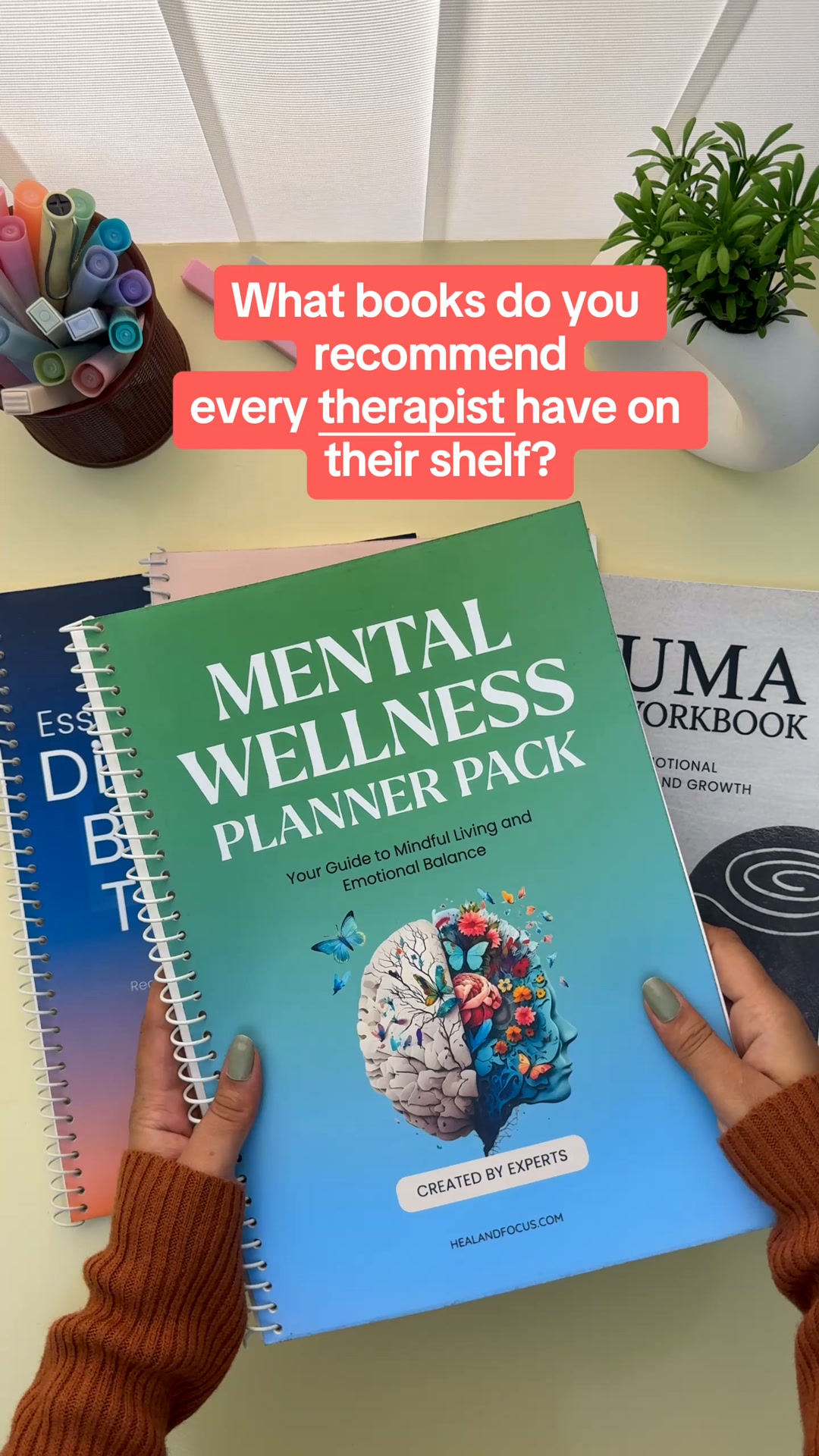 Heal & Focus Facebook ad: The book therapists keep recommending for their clients…