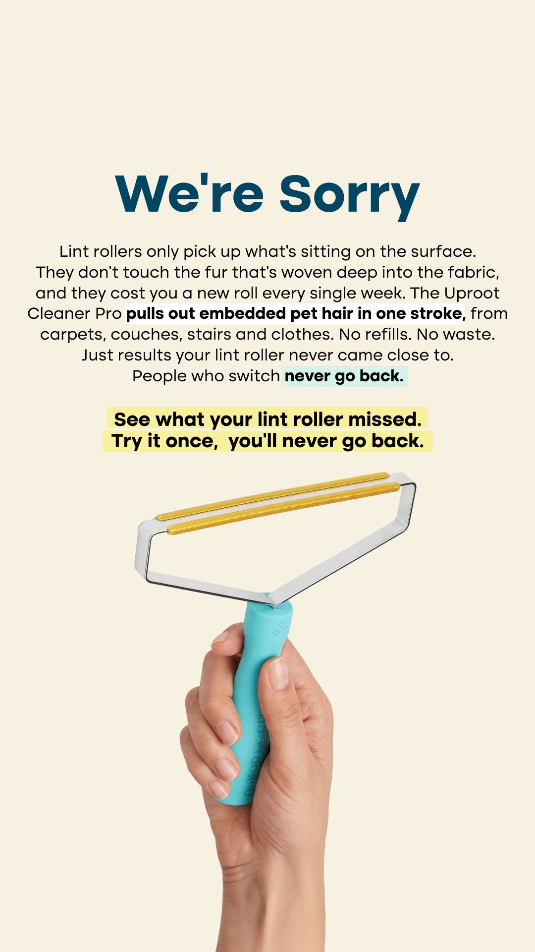 Uproot Clean Facebook ad