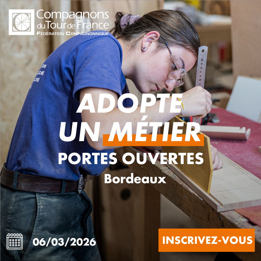 Compagnons du Tour de France Facebook ad: Découvrez les formations des Compagnons de Bordeaux et…
